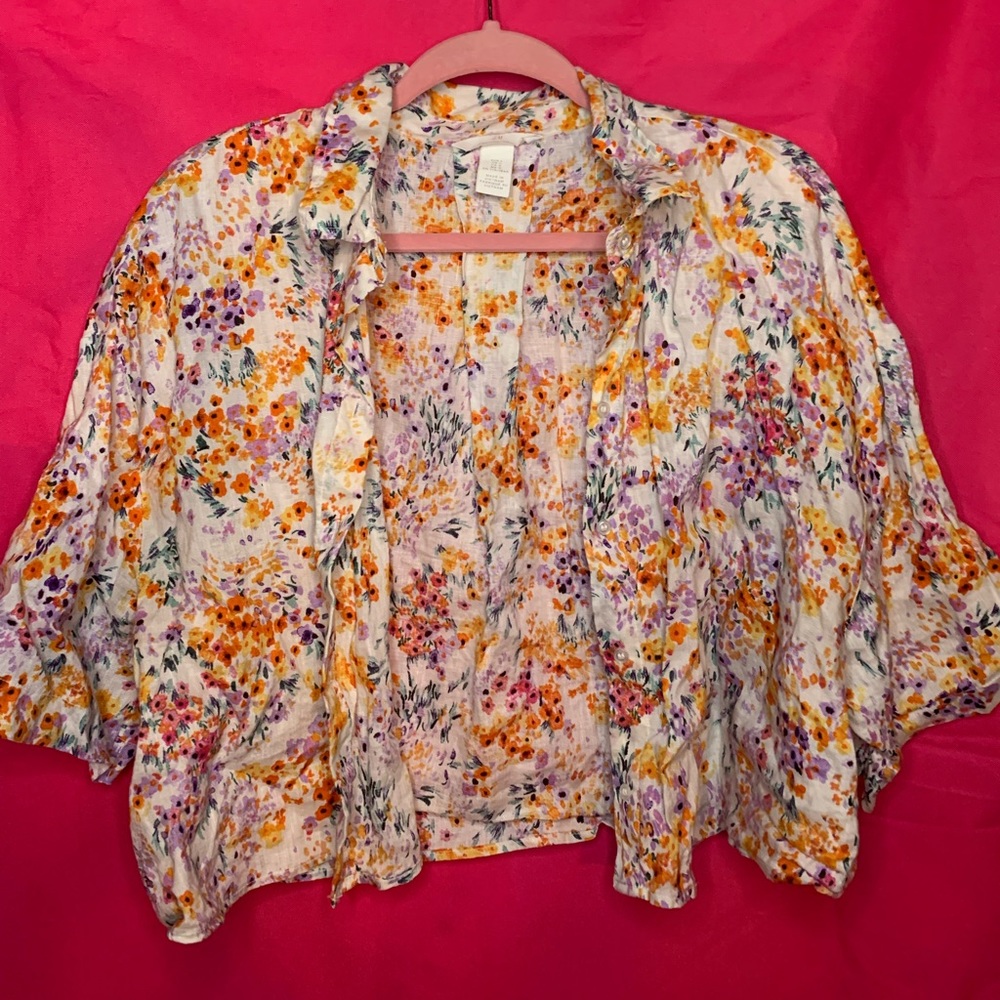 H&M Floral Button Up Blouse